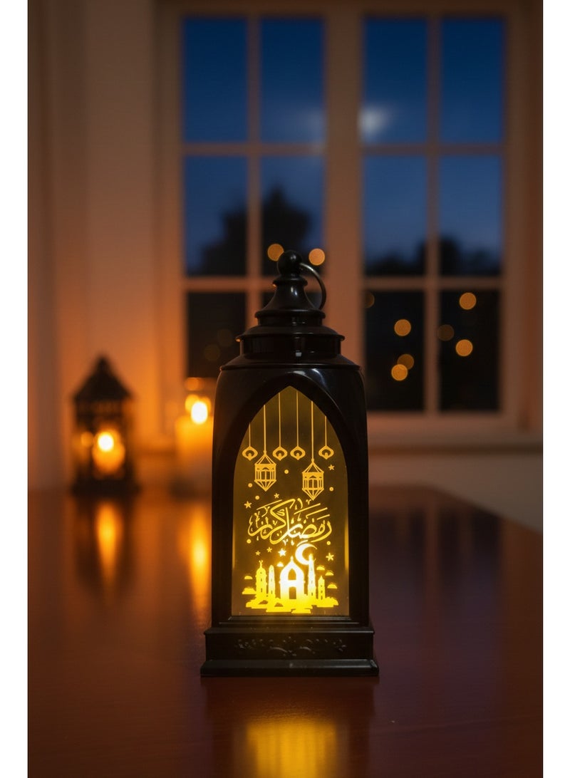 Ramadan Kareem LED Lantern Light with Islamic Calligraphy – Decorative Hanging Lamp - Image 4